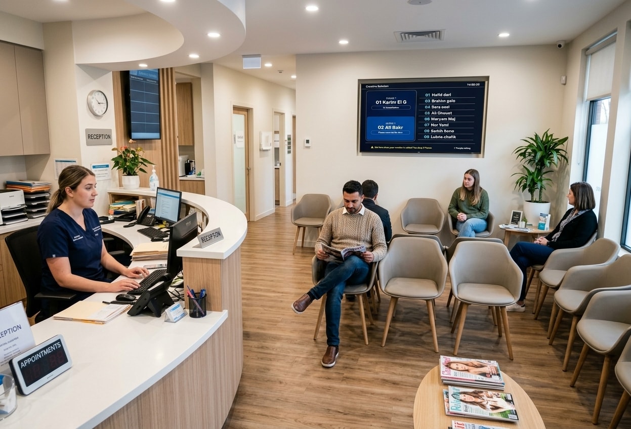 Après Rondivo : la même salle d'attente, presque vide, un seul patient assis